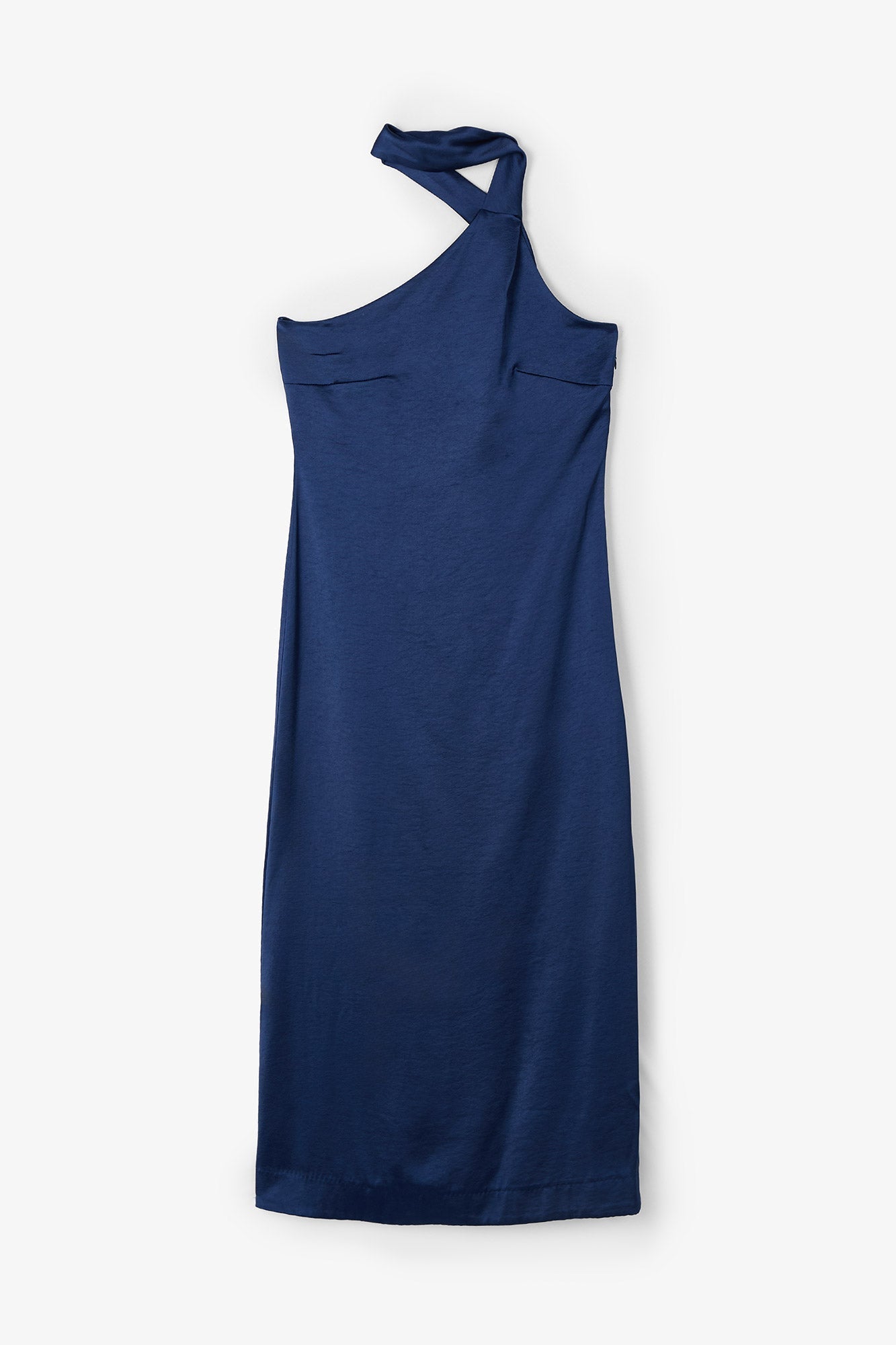 Robe Dos Nu Satin Marine