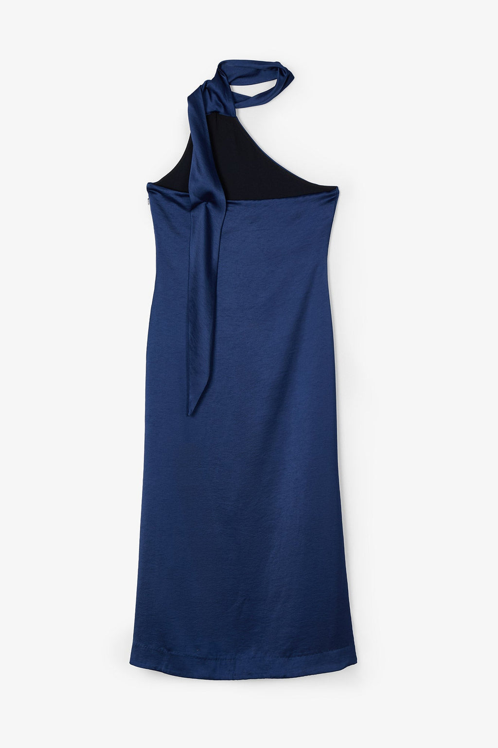 Robe Dos Nu Satin Marine