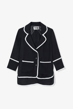Veste Biais Crêpe Noir