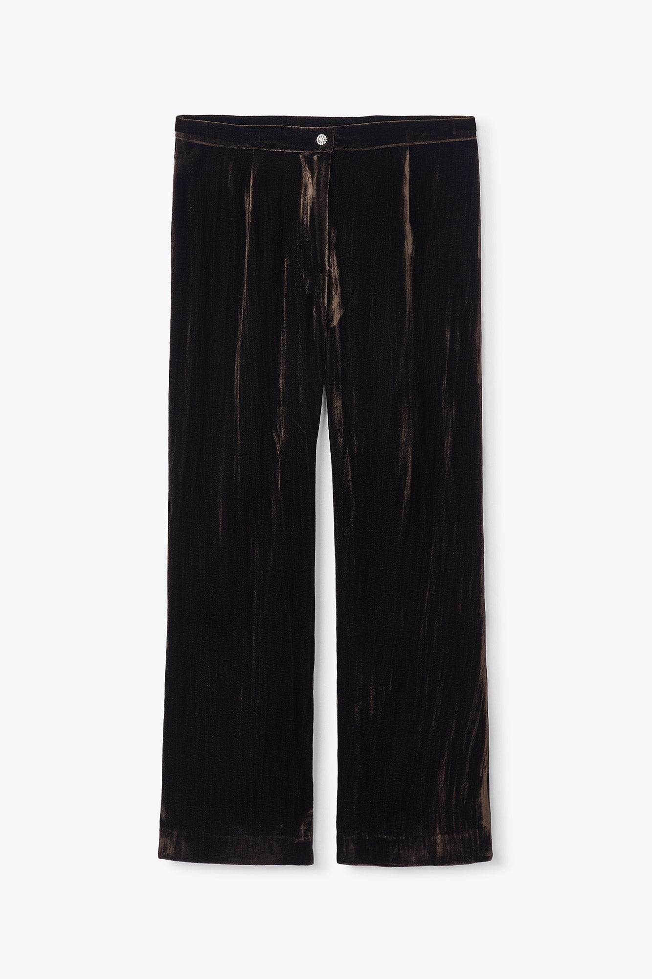 Pantalon Seventies Velours Marron