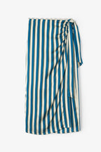 Jupe Portefeuille Rayé Bleu