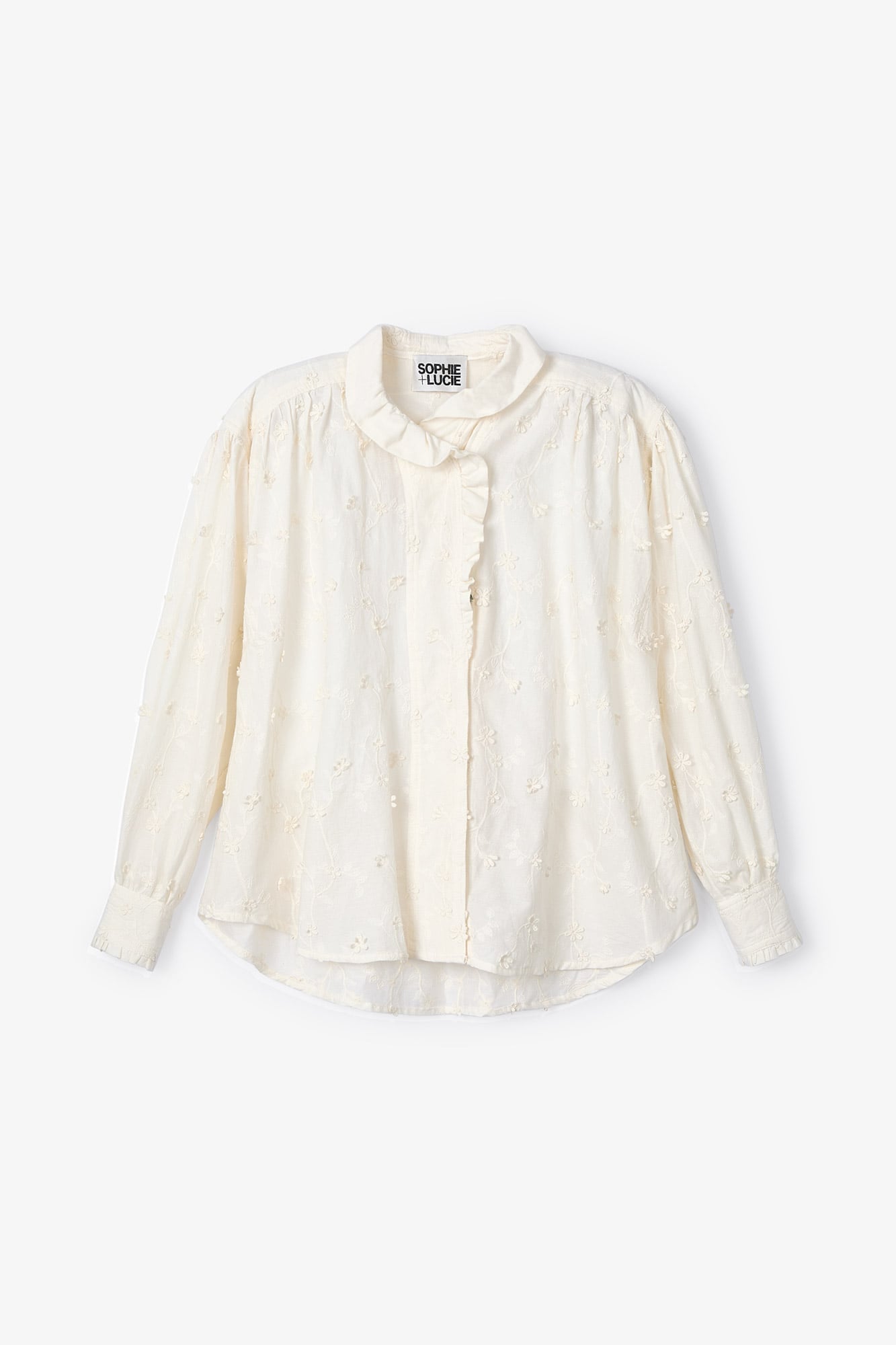 Blouse Maribel Fleuri Écru