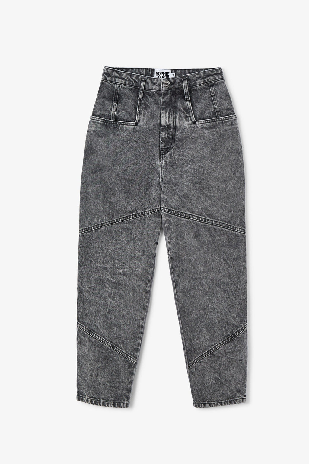 Jean Découpes Bleach Gris
