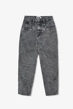 Jean Découpes Bleach Gris
