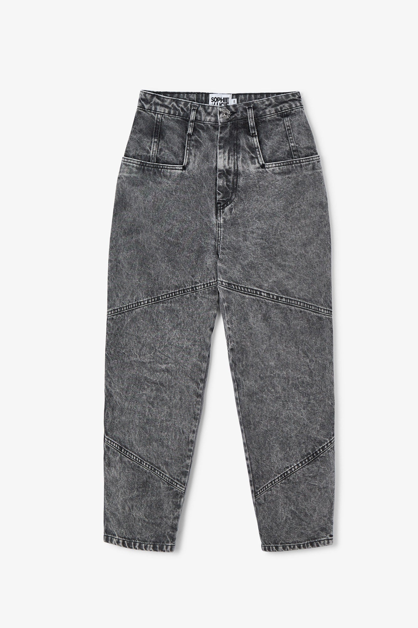 Jean Découpes Bleach Gris