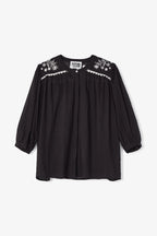 Blouse Mumbai Popeline Noir