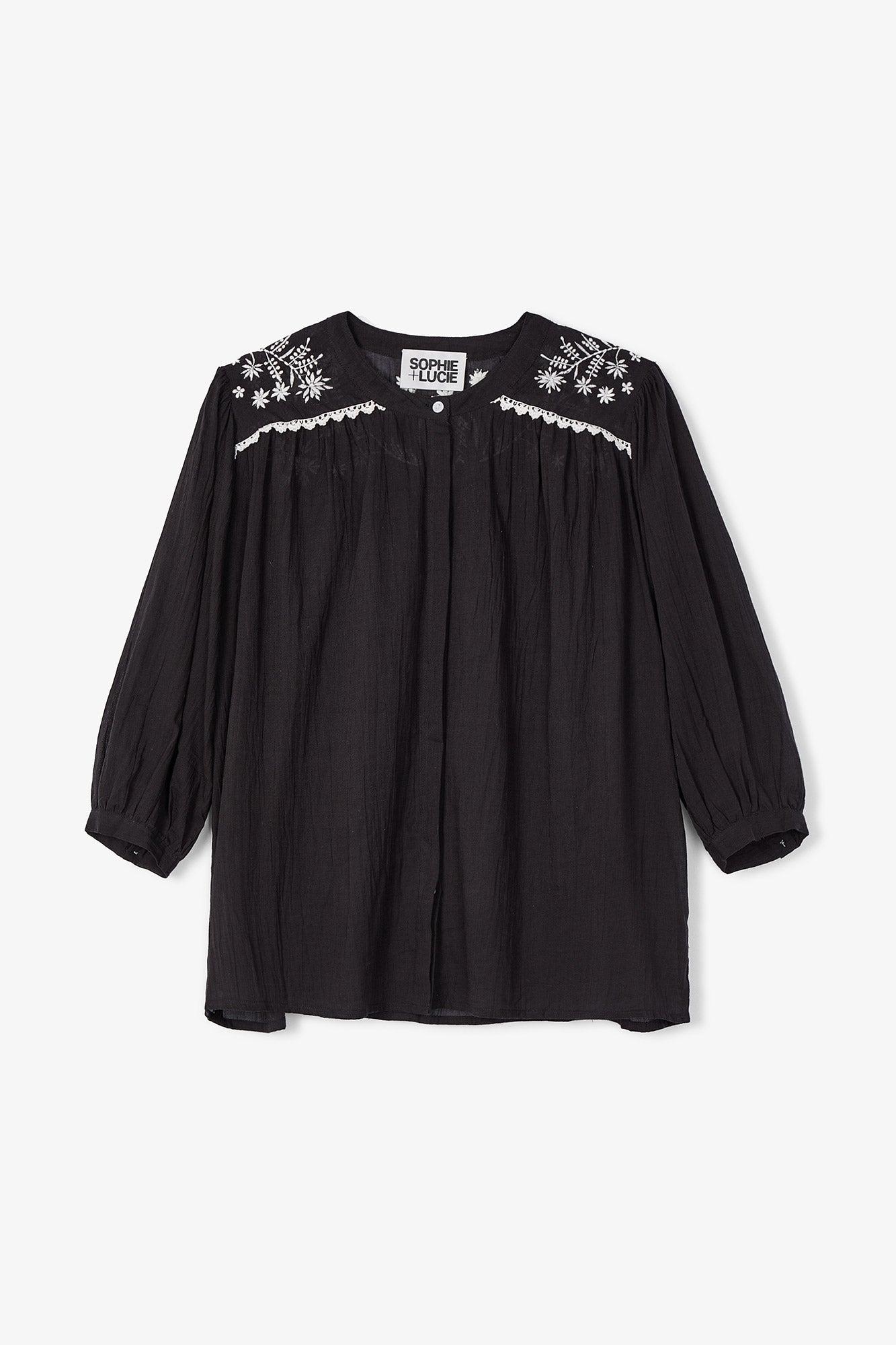 Blouse Mumbai Popeline Noir