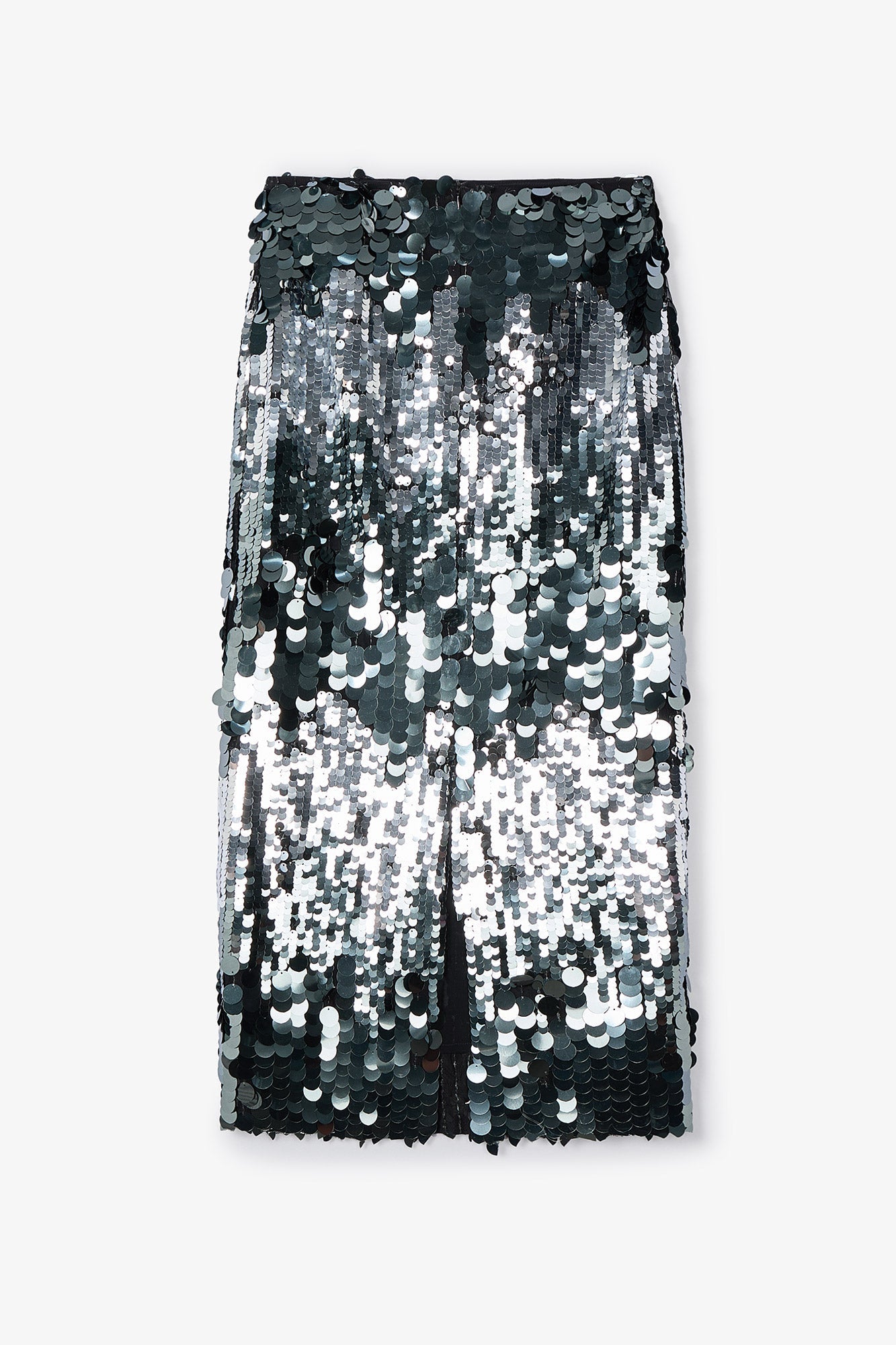 Jupe Droit Sequins Fumée