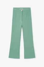 Pantalon Sixties Crop Froissé Bleu Eau