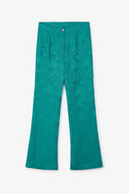 Pantalon Sixties Crop Jacquard Rustique Cobalt