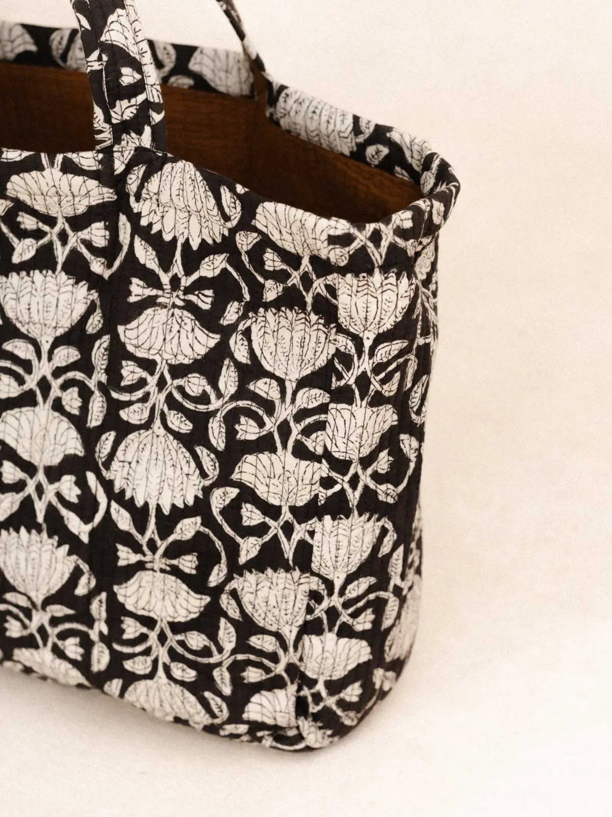 Sac matelassé - Lotus Noir - kirane