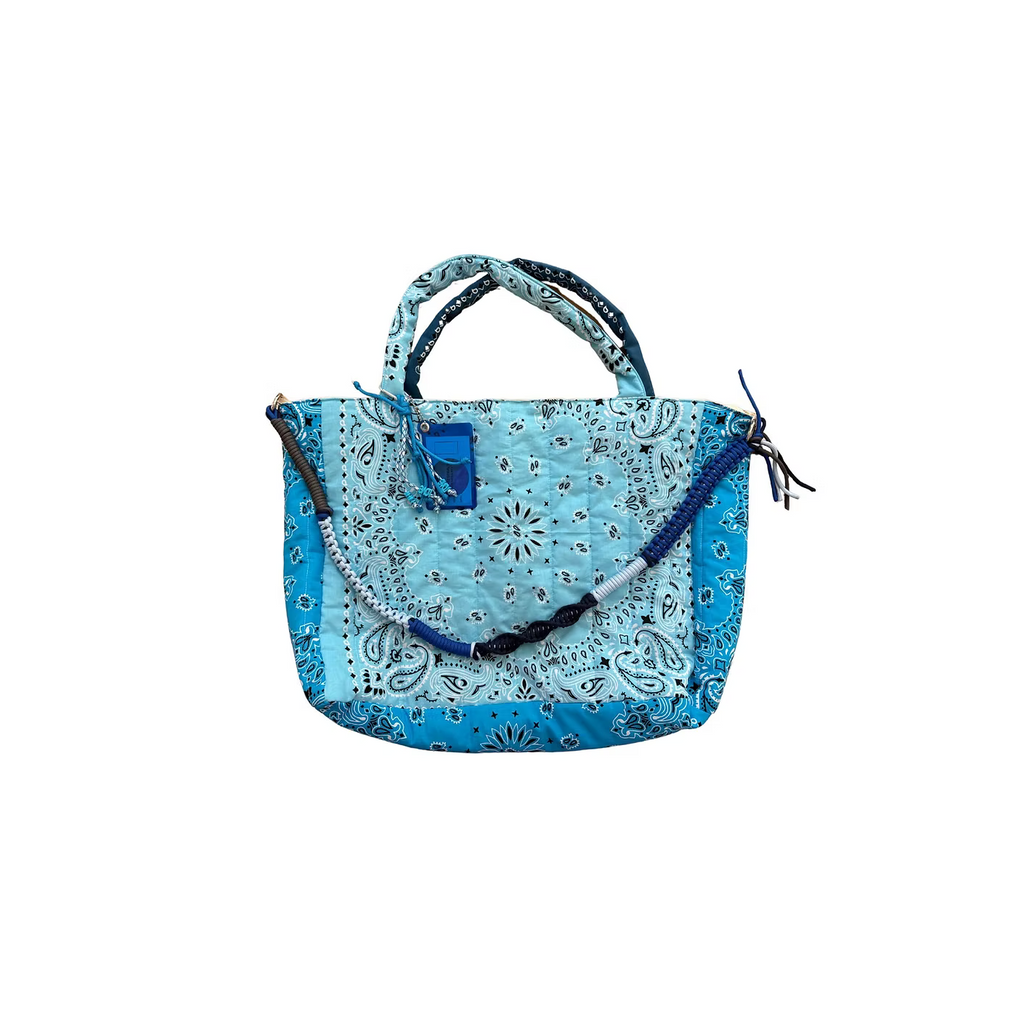 Sac Cabas Patch Bleu Jean/Bleu/Bleu Clair