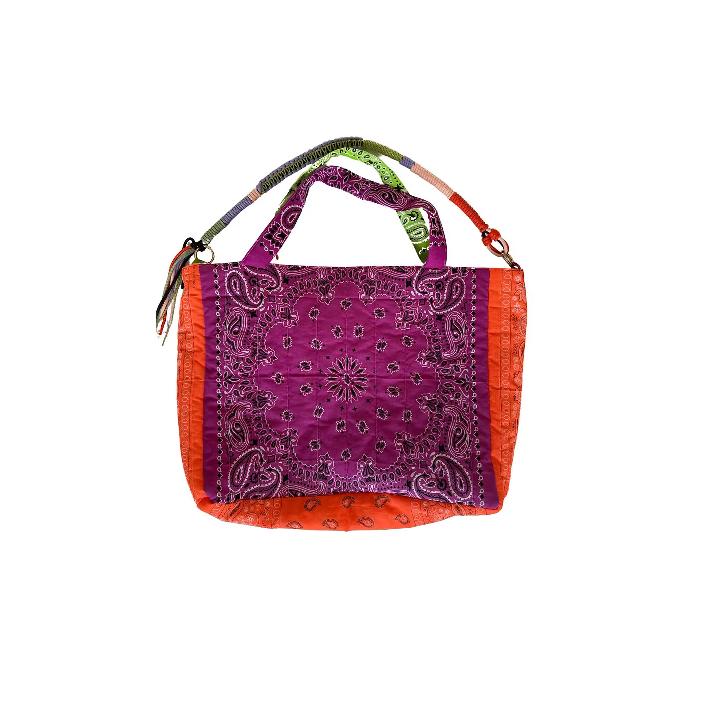 Sac Cabas Patch Anis/Cyclamen/Orange Fluo