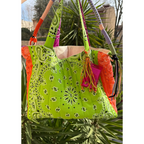 Sac Cabas Patch Anis/Cyclamen/Orange Fluo
