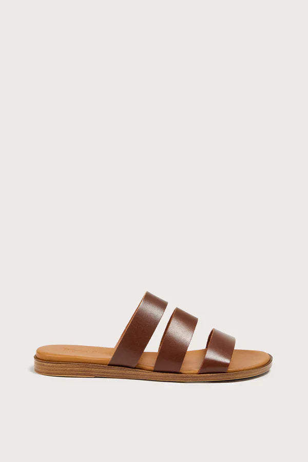 Sandales Plates Olympia - Marron