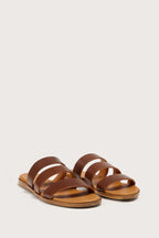 Sandales Plates Olympia - Marron