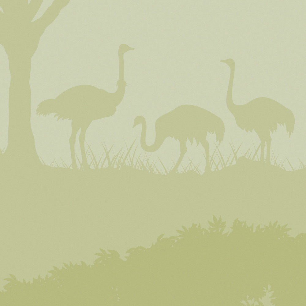 Papier Peint Panoramique - Savane - Vert