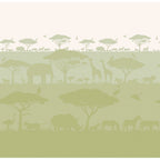 Papier Peint Panoramique - Savane - Vert