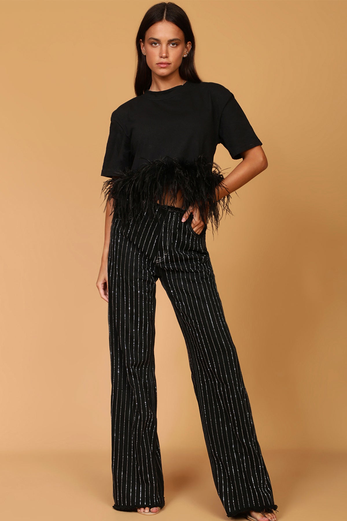 Tee-Shirt Plumes - Noir