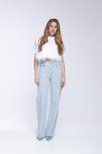 Jeans Scarlettt - Strass Bleu