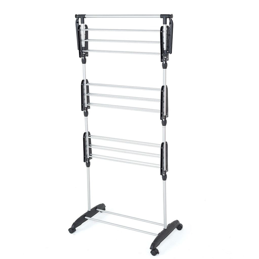 Séchoir à linge étendoir multifonction 18M ULTIMA 3 niveaux Noir et inox - REDDECO.com