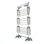 Séchoir à linge étendoir multifonction 25M EXTRA 3 niveaux Gris et Inox - REDDECO.com