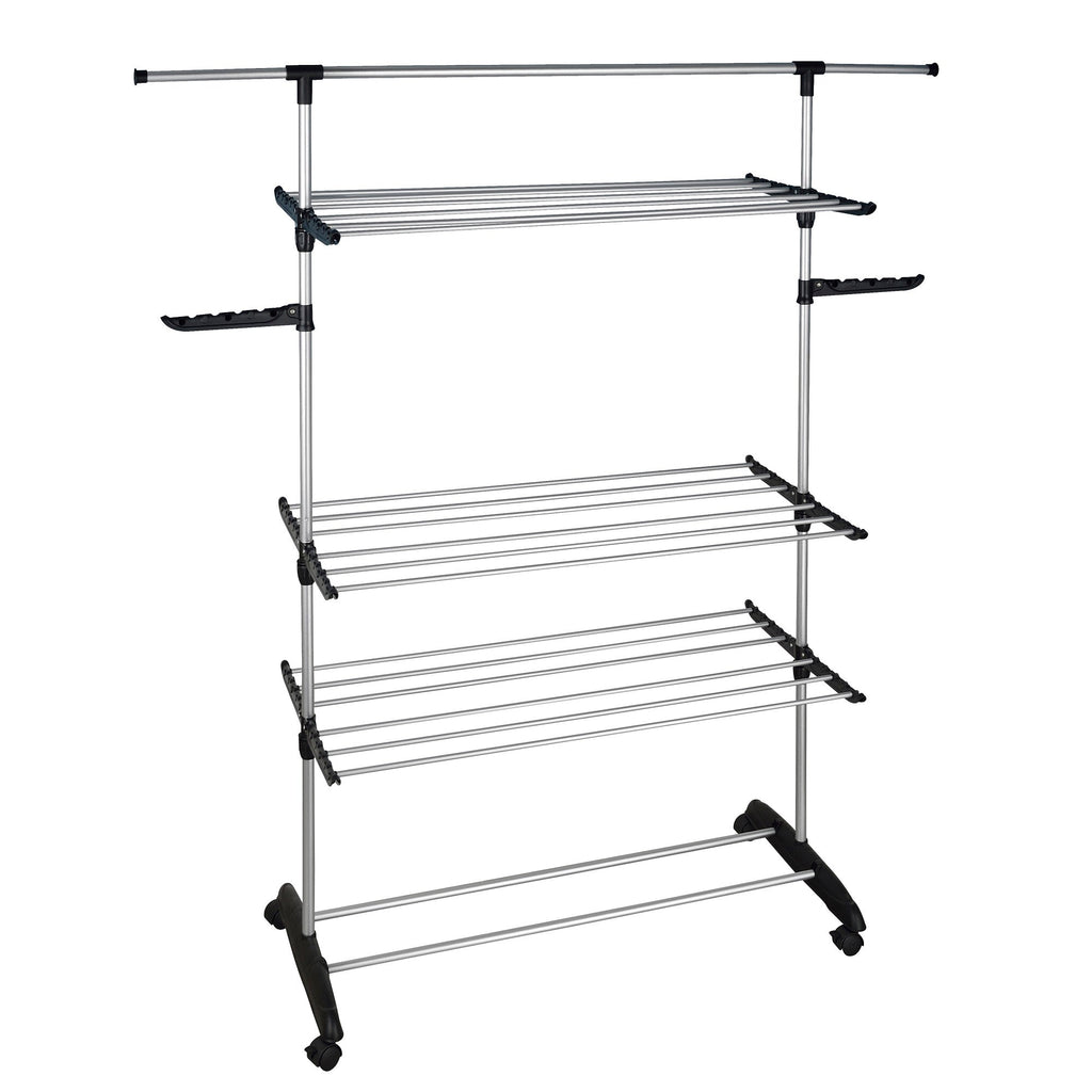 Séchoir à linge étendoir multifonction 25M ULTIMA 3 niveaux Noir et inox - REDDECO.com