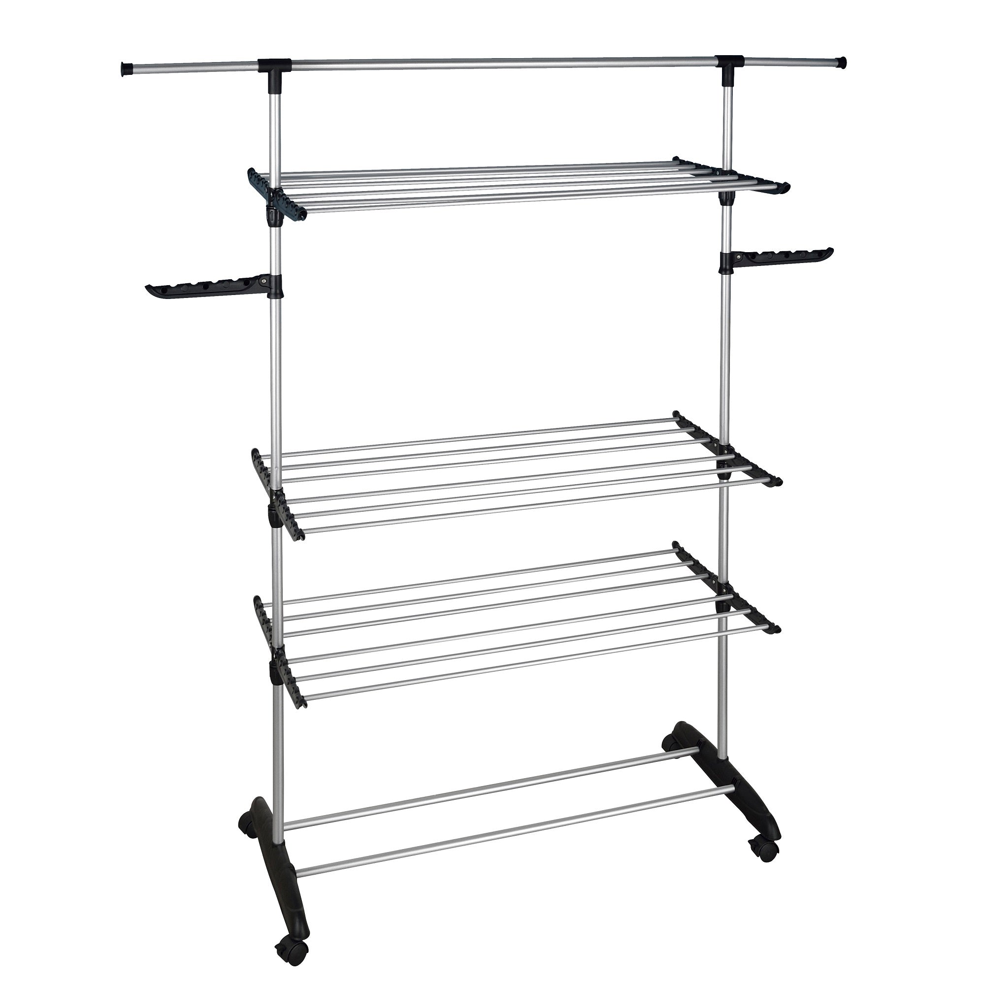 Séchoir à linge étendoir multifonction 25M ULTIMA 3 niveaux Noir et inox - REDDECO.com