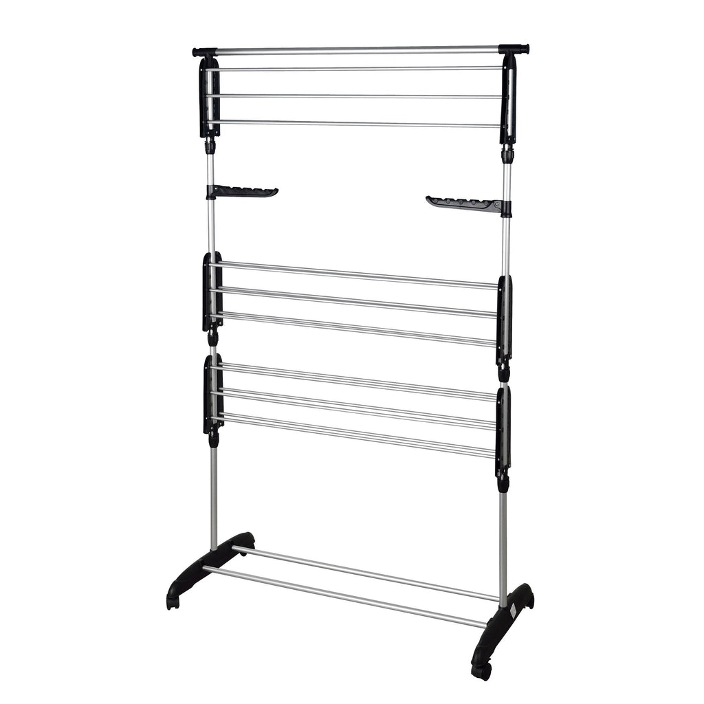 Séchoir à linge étendoir multifonction 25M ULTIMA 3 niveaux Noir et inox - REDDECO.com