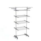 Séchoir à linge étendoir multifonction 30M EXTRA avec 30 accessoires 4 niveaux Gris et Inox - REDDECO.com