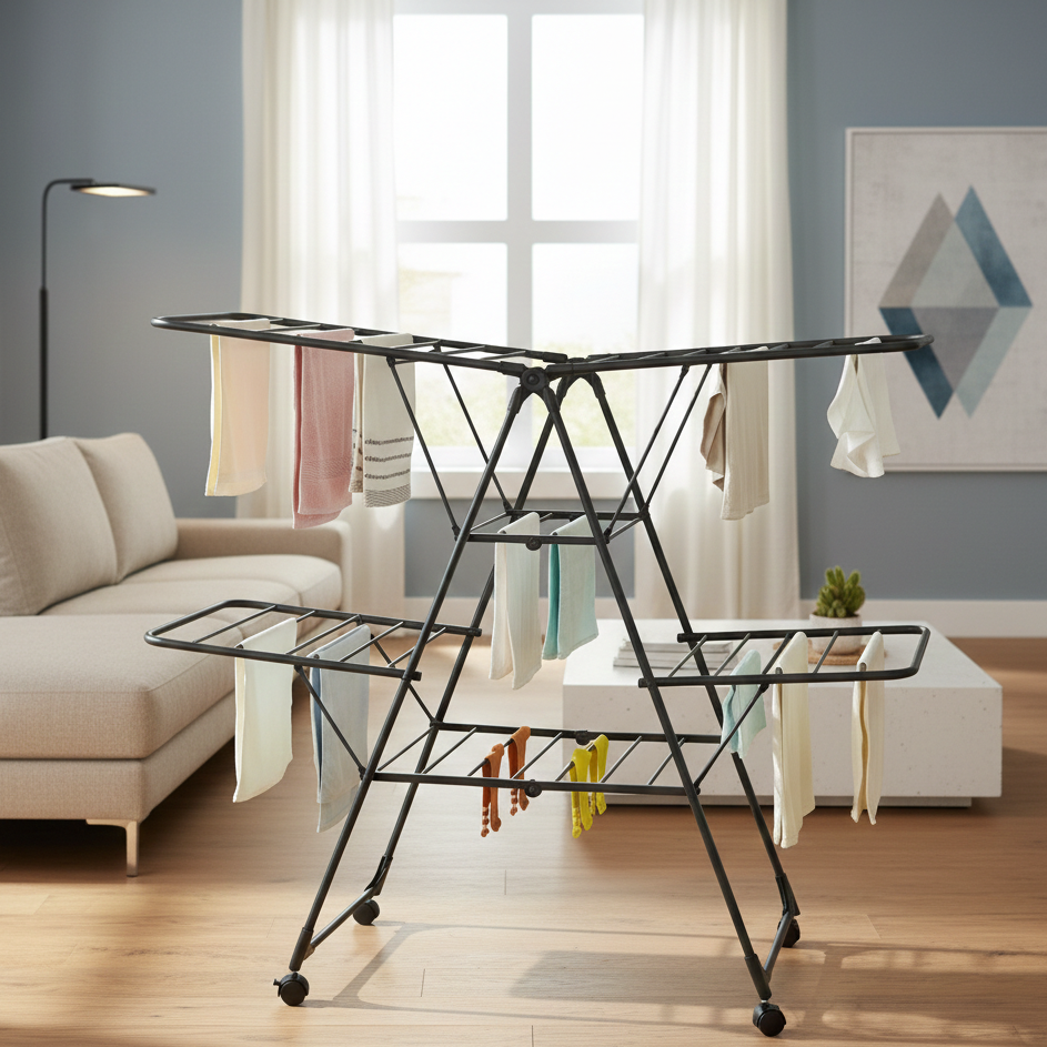 Étendoir À Linge Pliable Alba - 26M - Noir