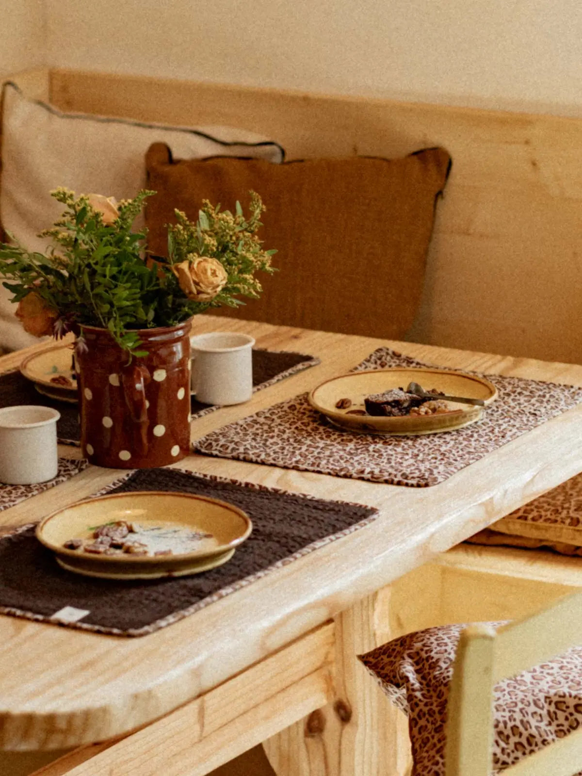 Set de table tissu - Léopard fauve KIRANE