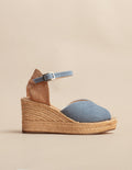 Espadrilles Compensées Séville Bride - Toile Jean - Femme