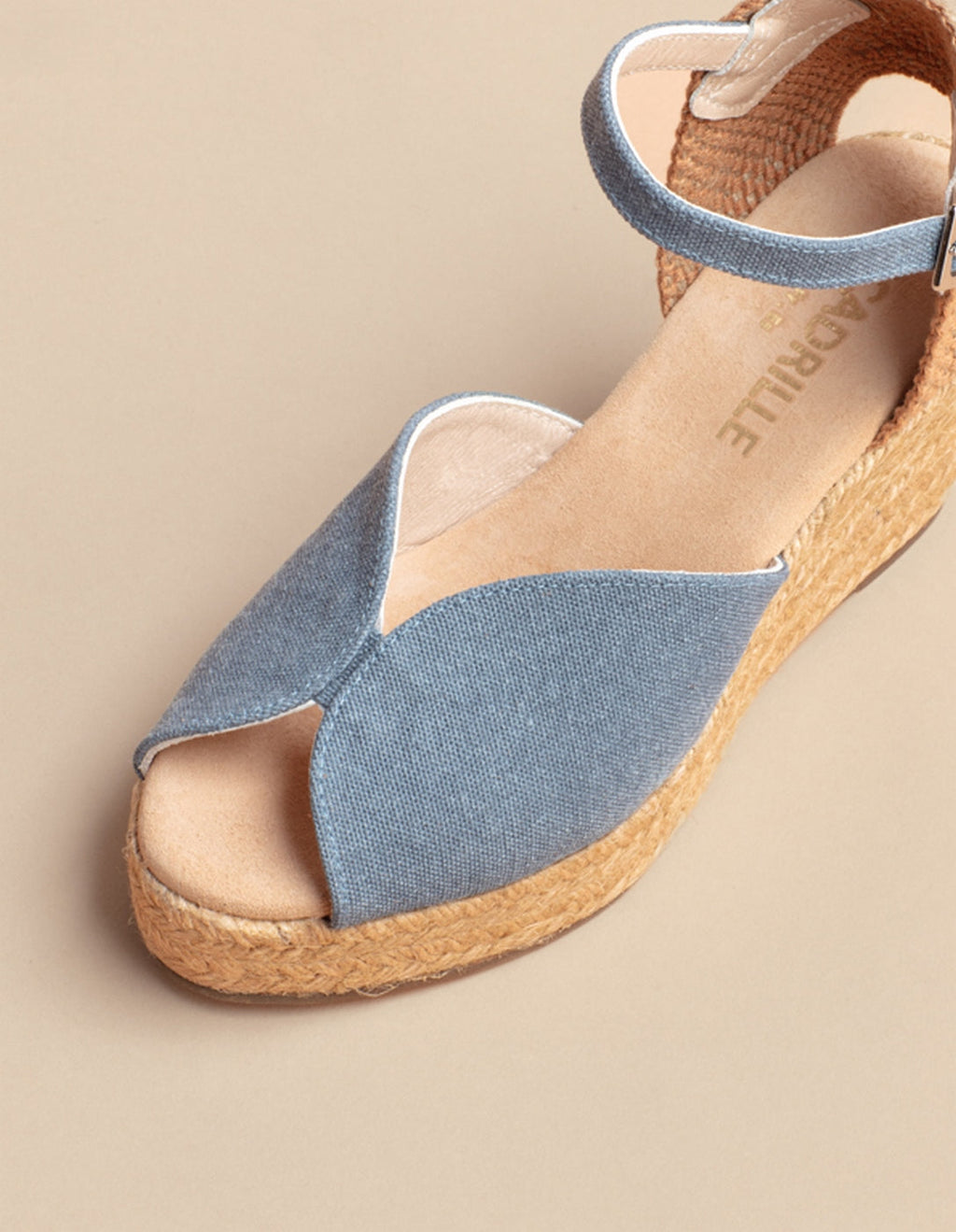 Espadrilles Compensées Séville Bride - Toile Jean - Femme