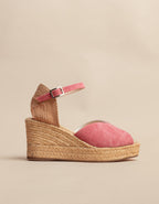 Espadrilles Compensées Séville Bride - Toile Rouge - Femme