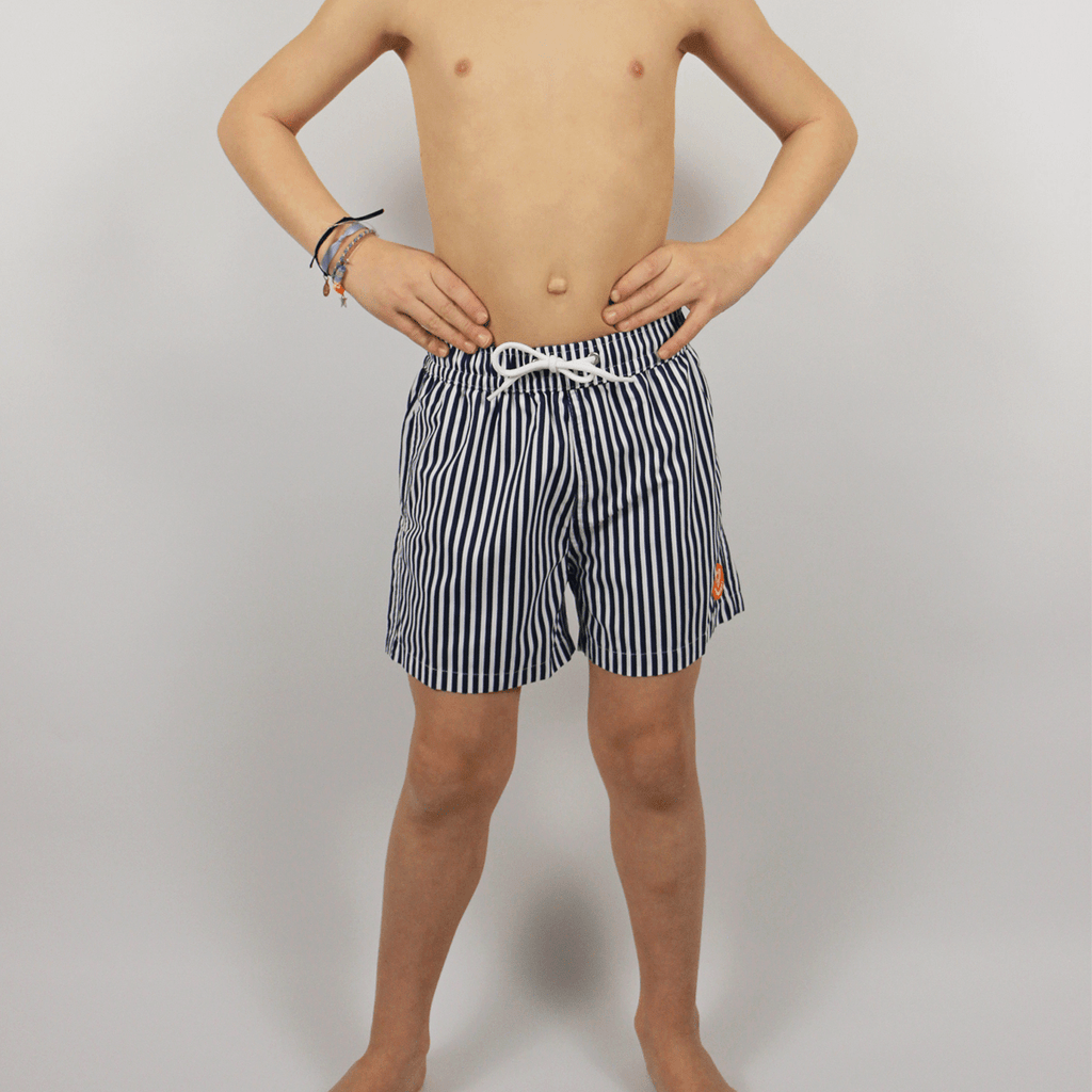 Short De Bain Enfant - Le Petit Immergé Rayé