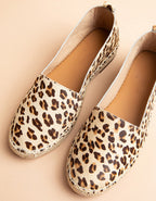 Espadrilles Plates Skagen - Cuir Léopard - Femme