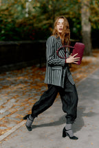 Blazer Emily Rayé Gris