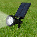 Spot solaire projecteur 2 en 1 à piquer ou à fixer dimmable LED blanc SPIKY W34 H42cm - REDDECO.com