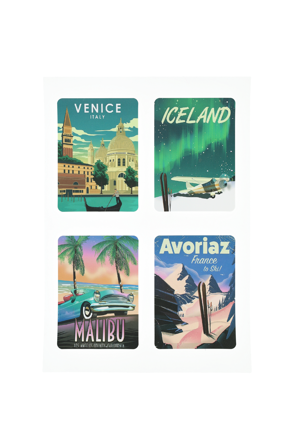 Planche De 12 Stickers - Cities