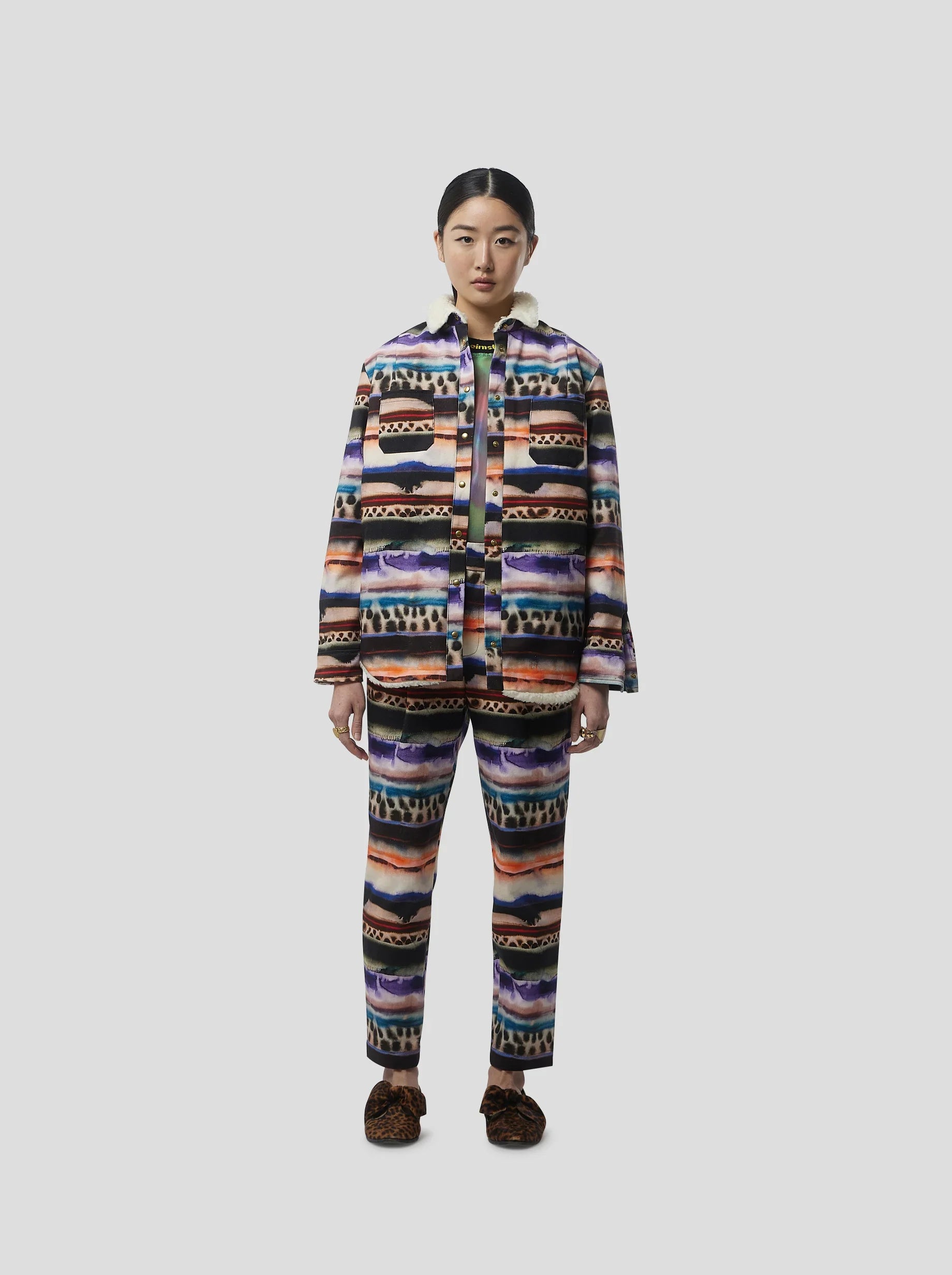 Chemise Dori Overshirt In Edgewalk Print