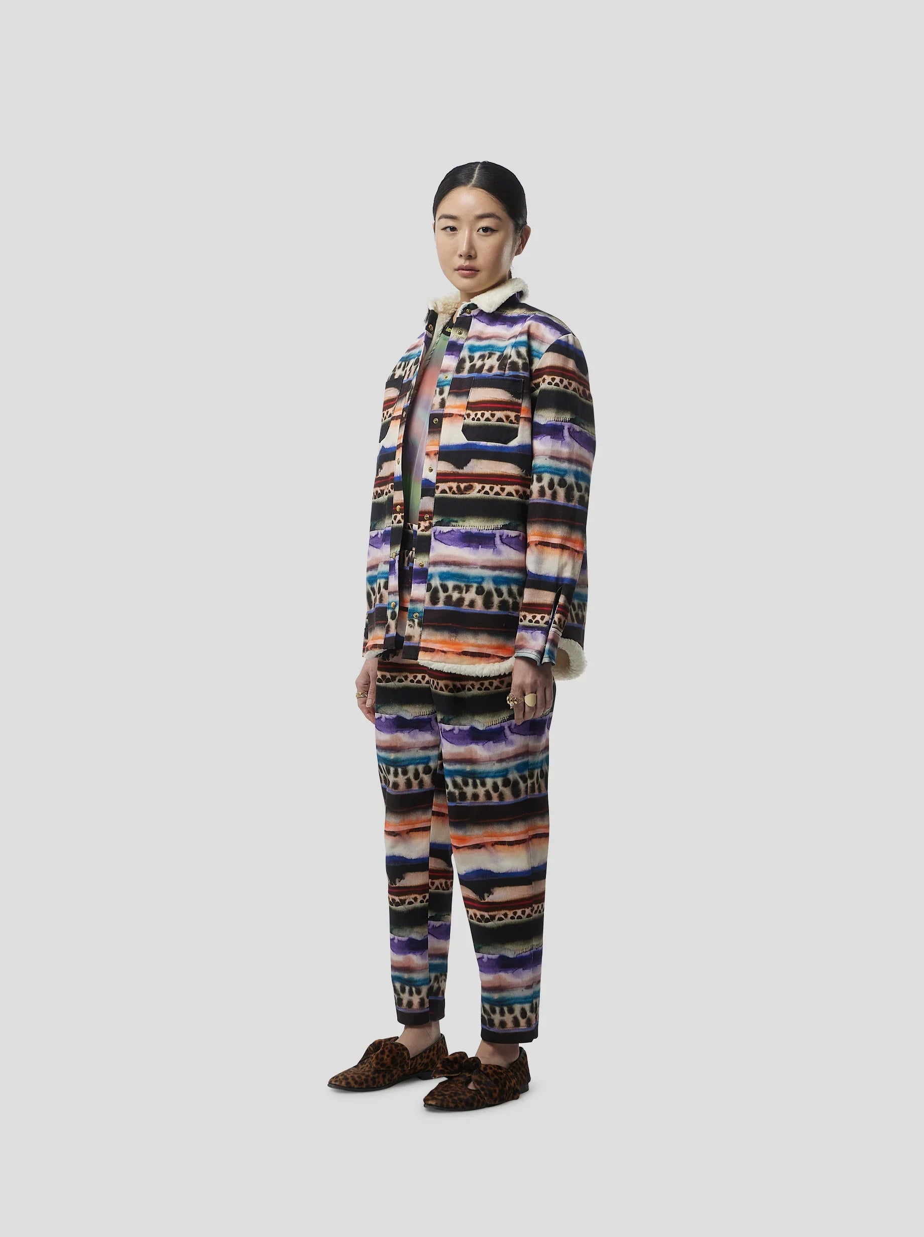 Chemise Dori Overshirt In Edgewalk Print