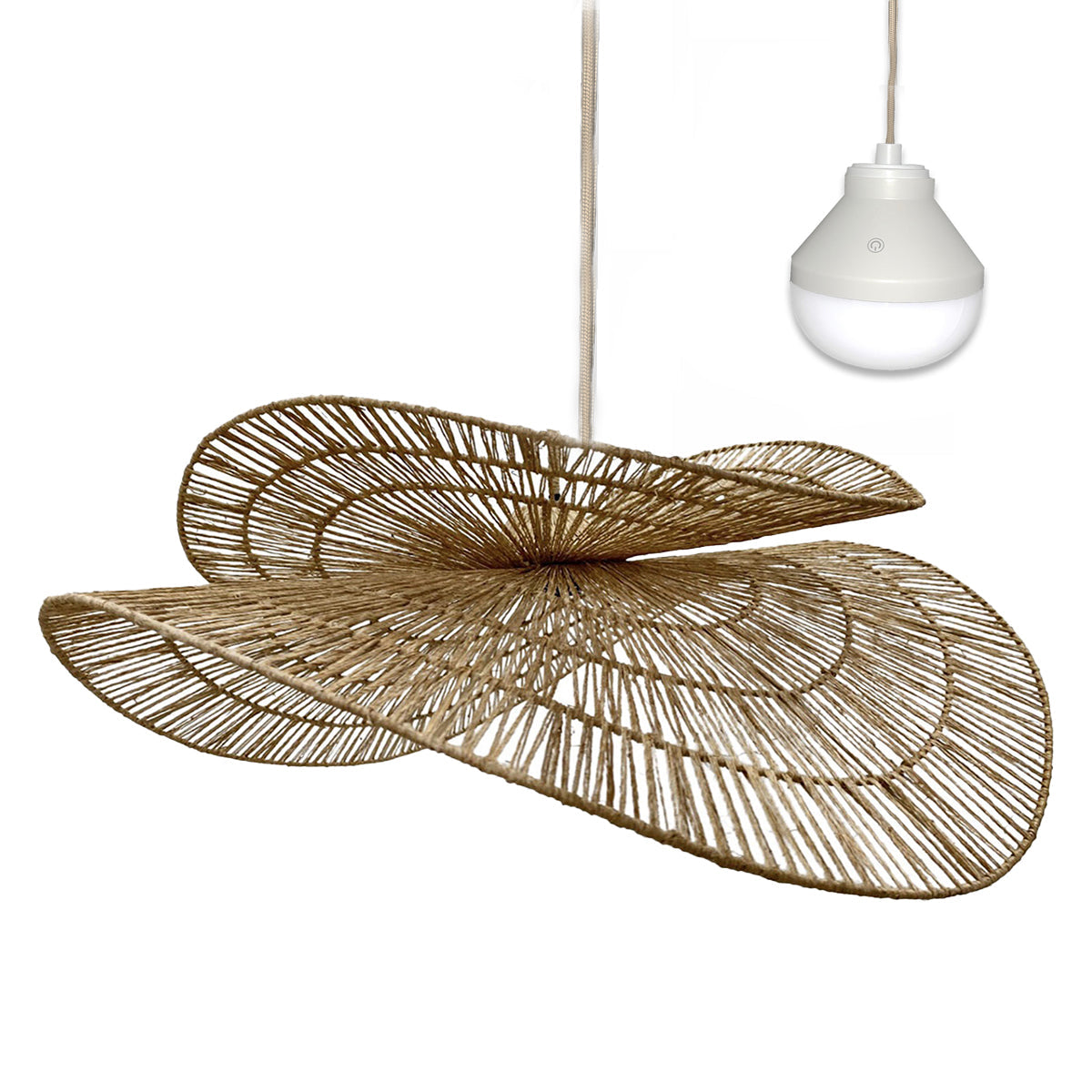 Solara - Suspension Sans Fil - Jute - Beige