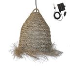 Anafi - Suspension Solaire - Jonc De Mer - Beige