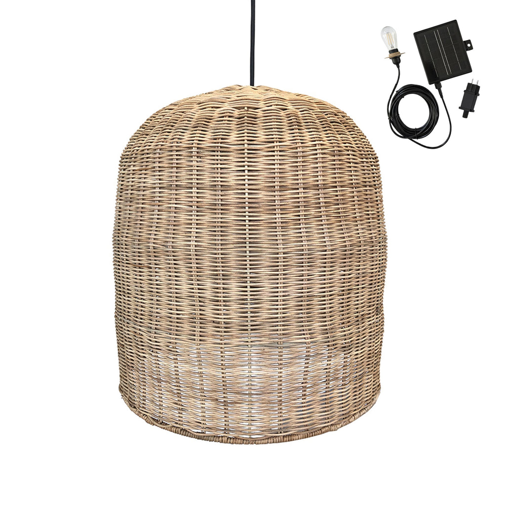 Giacomo - Suspension Solaire - Rotin - Beige