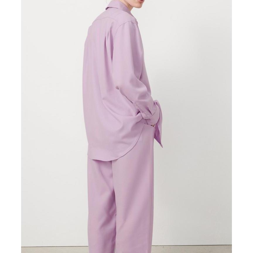 Chemise Manches Longues Col Boutonne - Parme - Femme