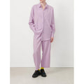 Chemise Manches Longues Col Boutonne - Parme - Femme
