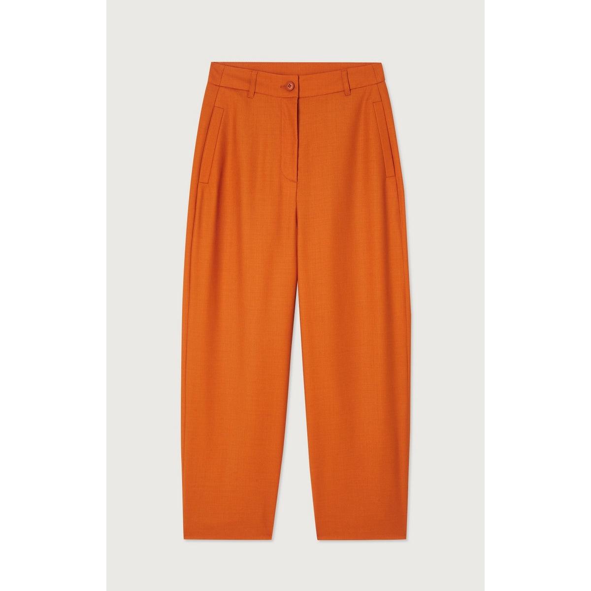 Pantalon Évasé Taille Haute - Cannelle - Femme