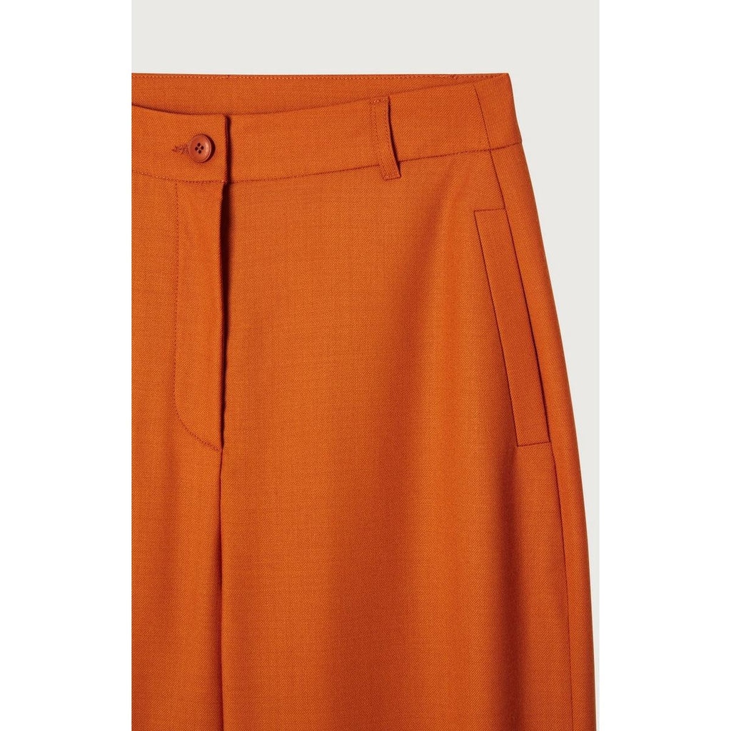 Pantalon Évasé Taille Haute - Cannelle - Femme