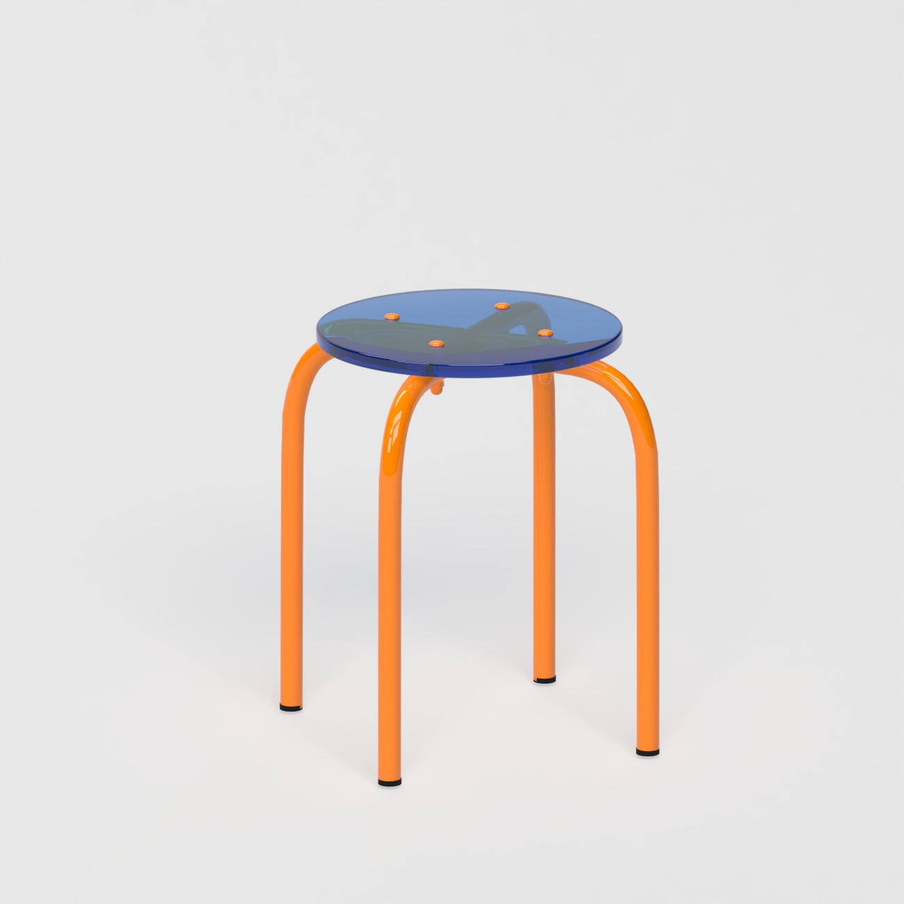 Tabouret Orange - Bleu